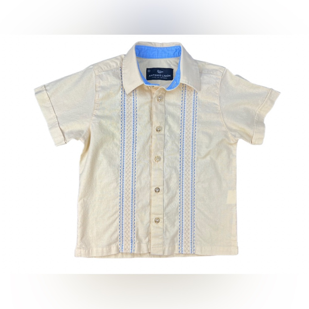 ANTONIO LIMON Linen/Cotton Embroidered Button Down - 8Y